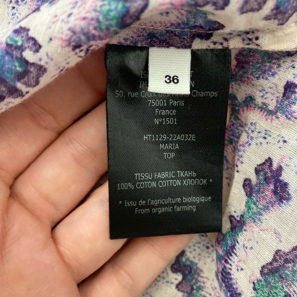 ISABEL MARANT ÉTOILE Maria Printed Cotton Blouse - Picture 6 of 7